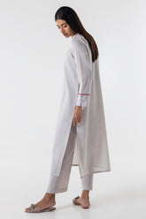 Stitched Light Grey Printed Shirt + Culotte